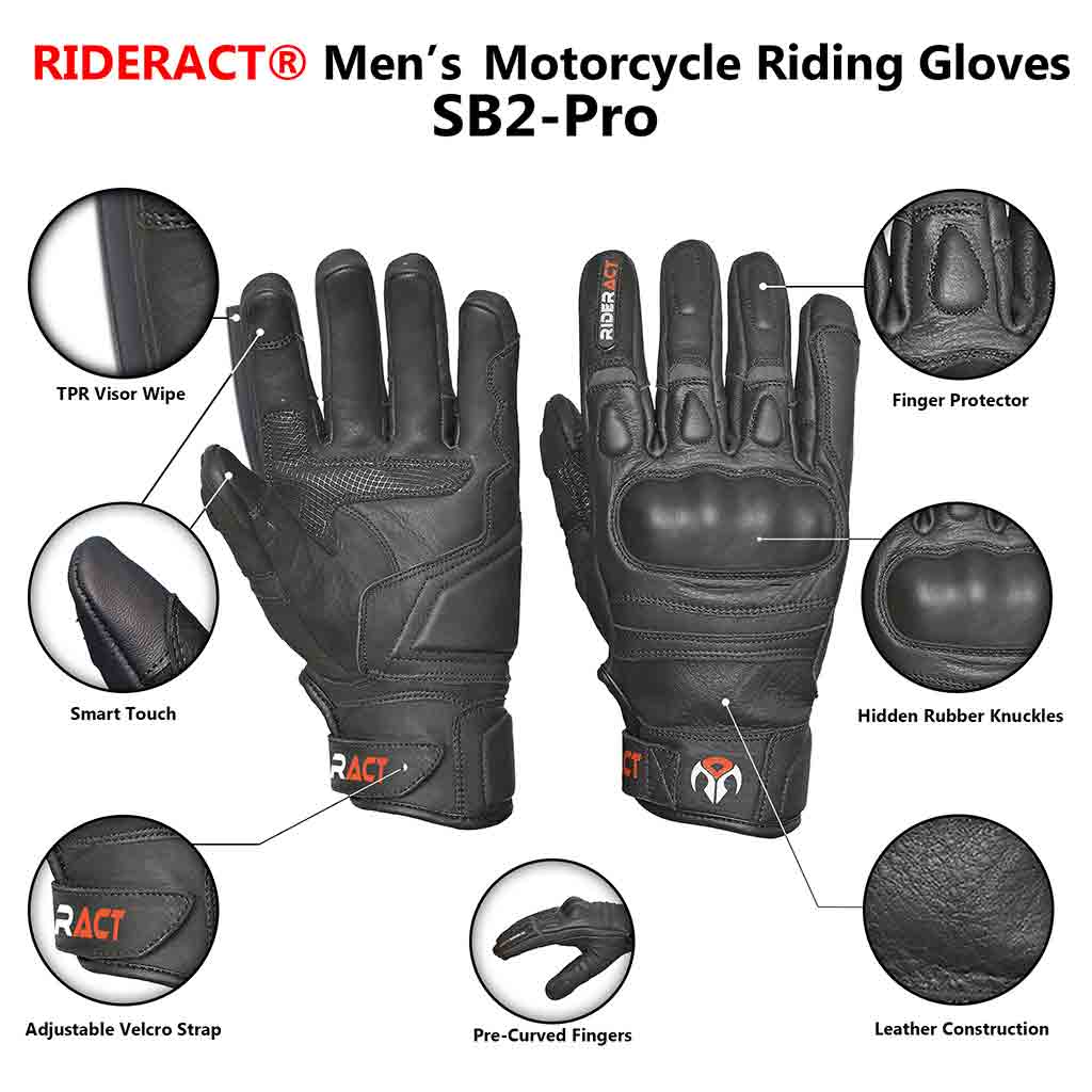 Infographics Men moto gloves  SB2-Pro