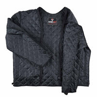 Leather Motorbike jacket laser-quilted lining