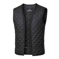 Quilted details of leather motorbike riding jacket 
