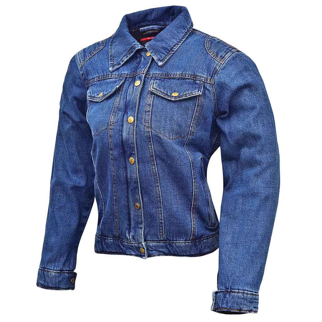 RIDERACT Ladies Kevlar Jacket Blue