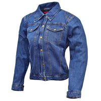 RIDERACT Ladies Kevlar Jacket Blue