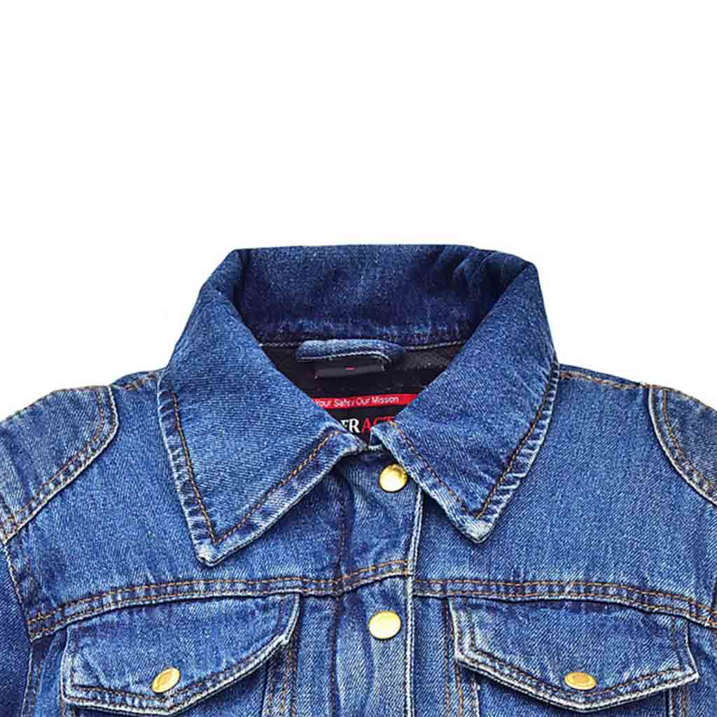Two chest pockets with stud press flaps denim jacket Women 