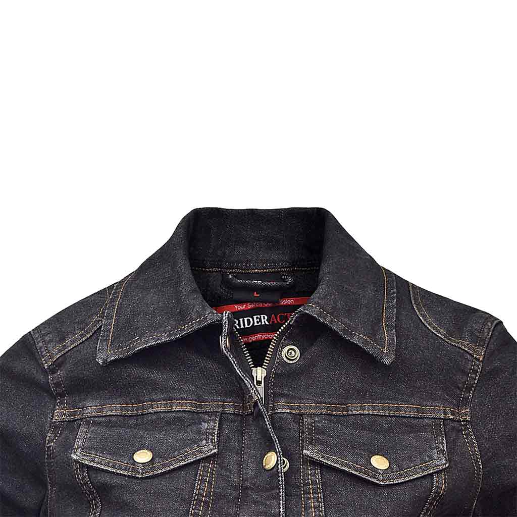 Two chest pockets with stud press flaps denim jacket Women 