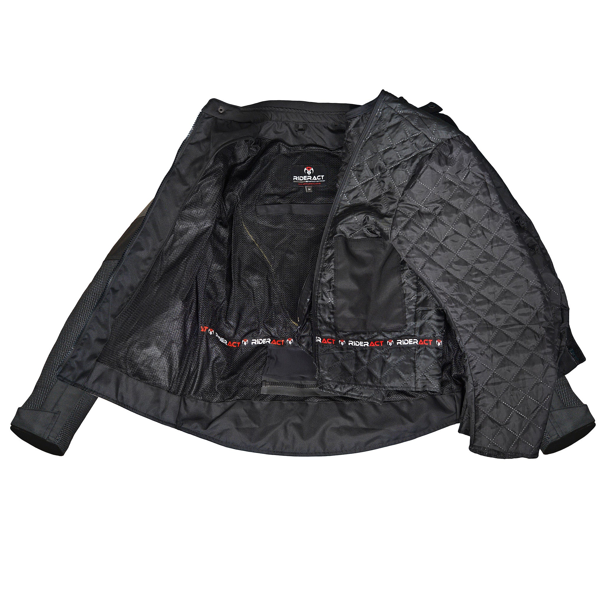 Black quilted biker jacket 