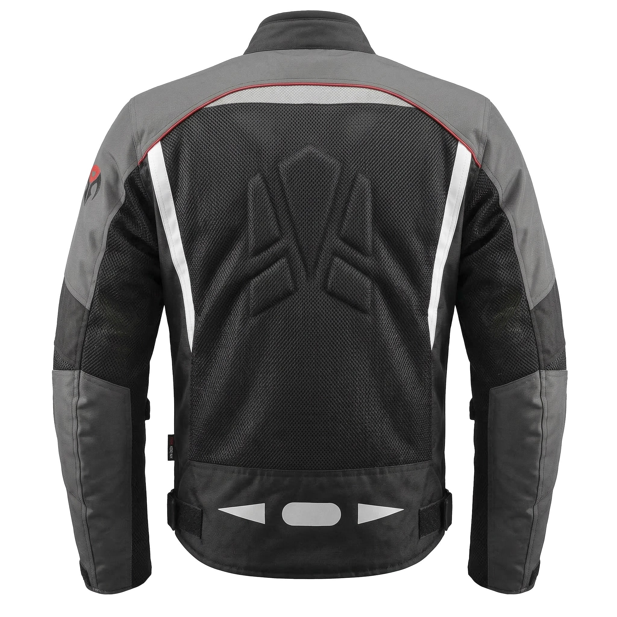 Back view of textile motorcycle jacket