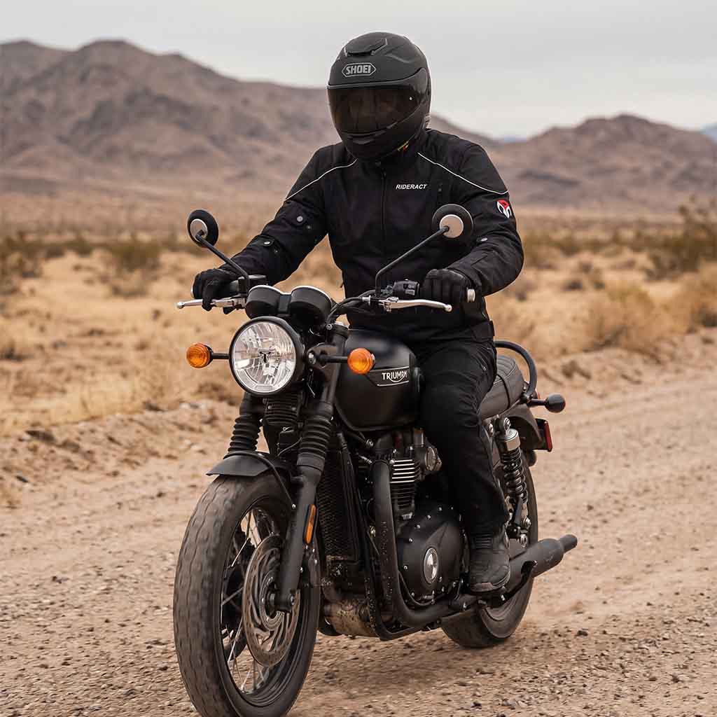Men waterproof motorcycle Jacket Black
