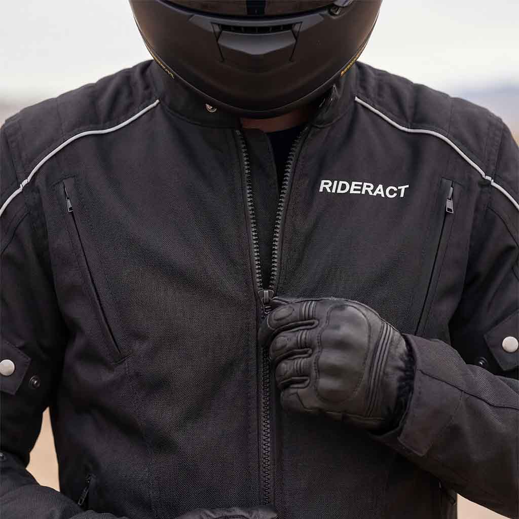 black motorcycle jacket
