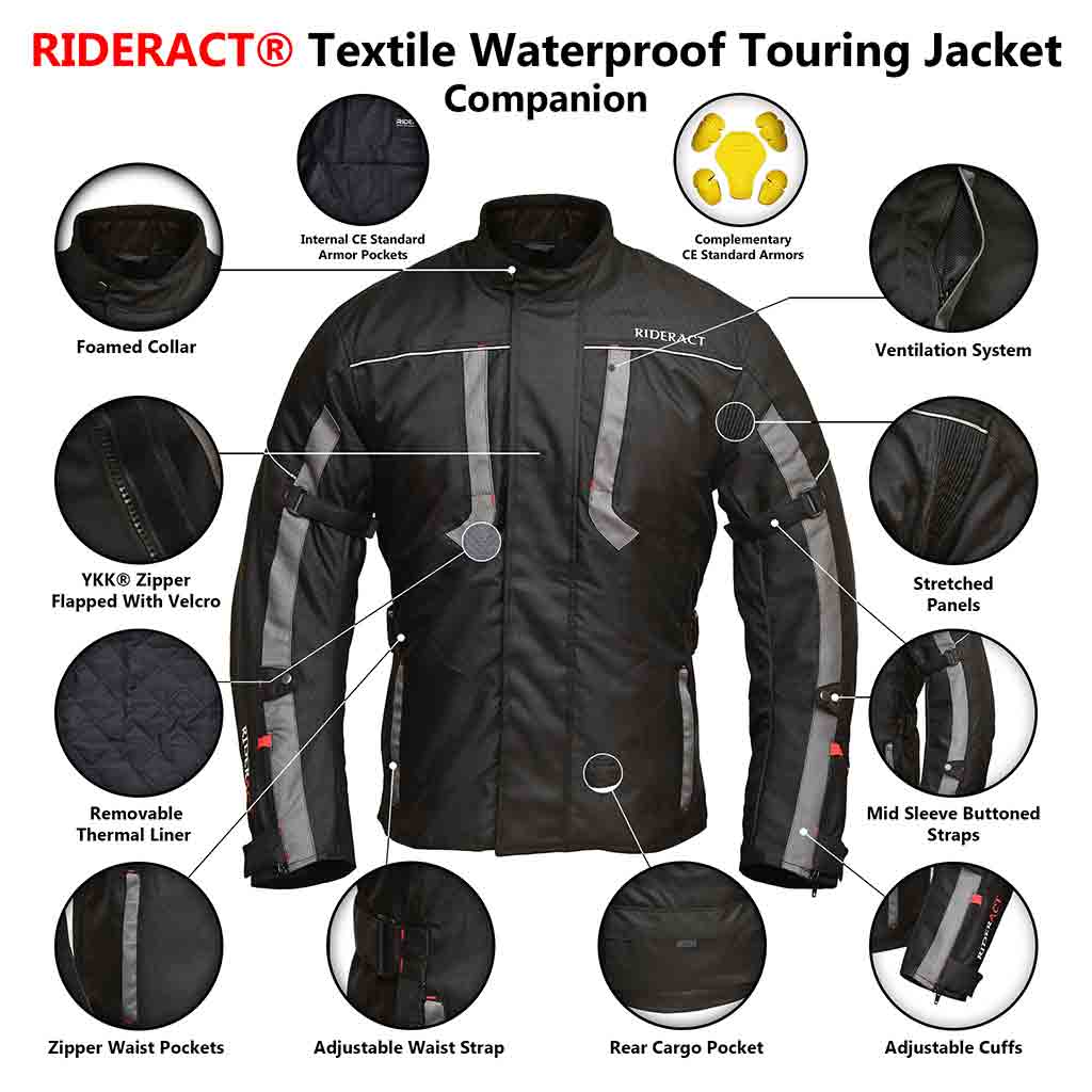 Infographics Textile Waterproof Touring Jacket Companion
