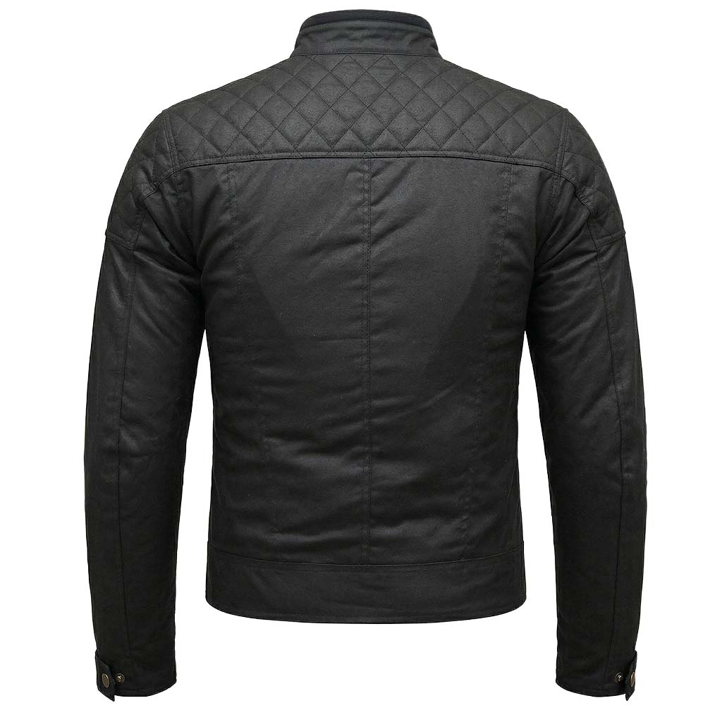 Mens Biker Jacket Back Pose
