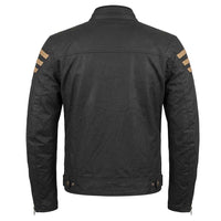 black textile motorbike jacket