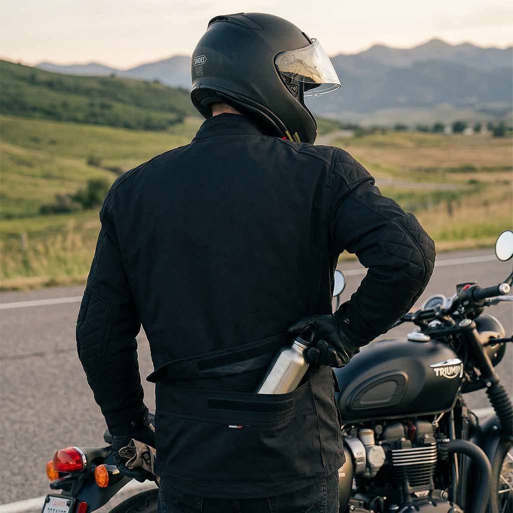 Waxed Cotton Motorcycle Jacket