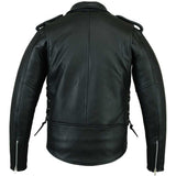 Motorcycle Leather Jacket Back Pose