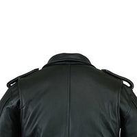 Backside view of motorcycle leather Jacket RIDERACT®