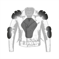 Infographics for Armored Motorcycle Leather Jacket Black