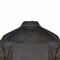 Back Side Vintage Distress Leather Jacket