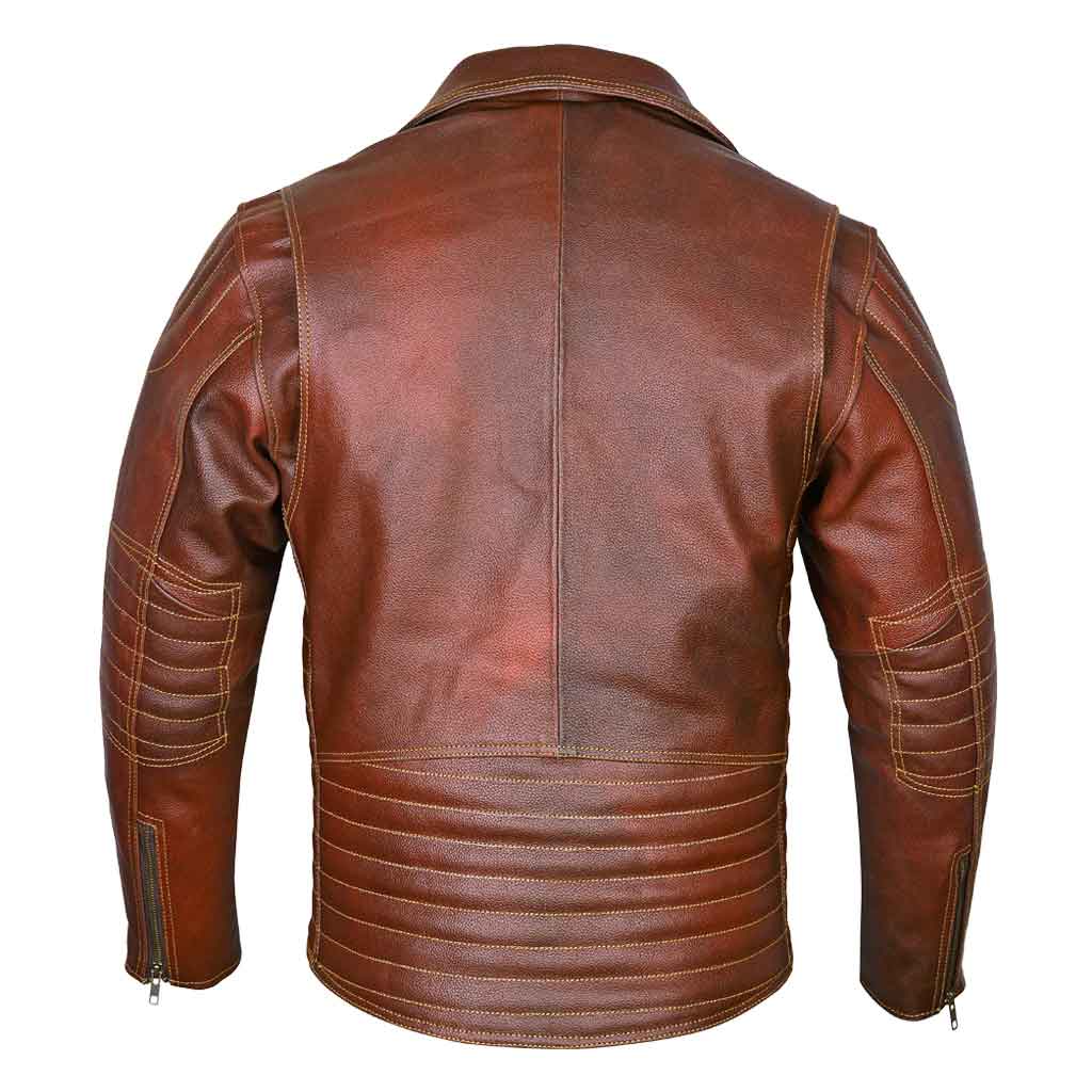 brown leather brando jacket