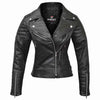 RIDERACT Women Leather Motorcycle Jacket Brando Infinite