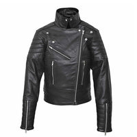 RIDERACT Leather biker Jacket Women