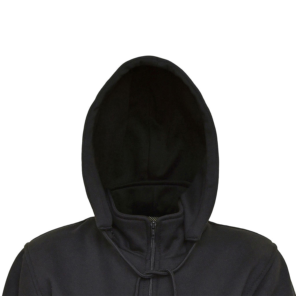 Detachable pullover hood  Women Motorcycle Hoodie Black