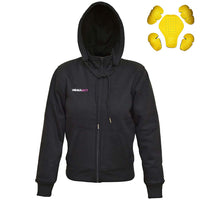 RIDERACT women motorcycle hoodie Black