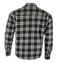 kevlar shirt black white checkered cotton flannel back side