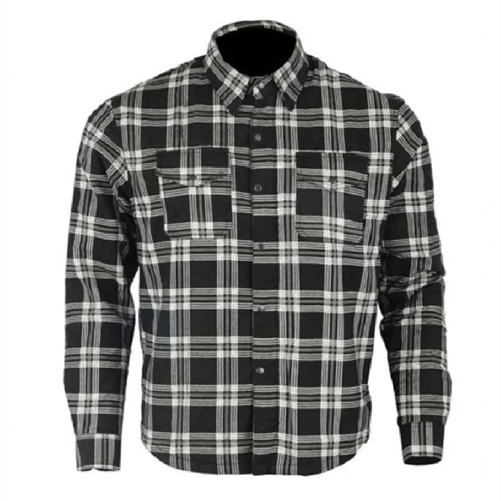 kevlar shirt black white checkered flannel