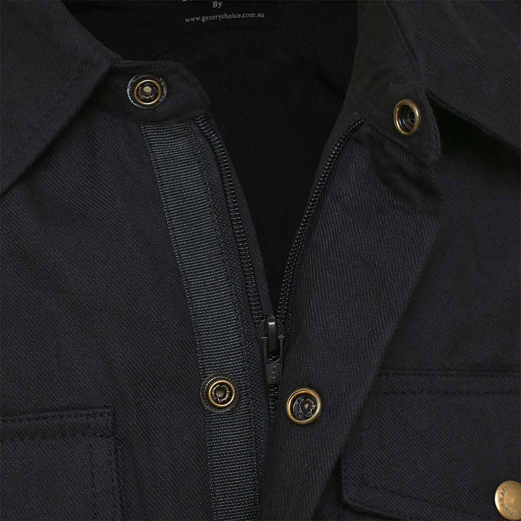 Zipper and Button Closure Kevlar Shirt 