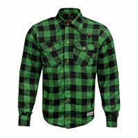 Motorcycle Flannel Shirt Green