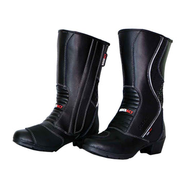 RIDERACT Women Motorcycle Boots Black Spot 1
