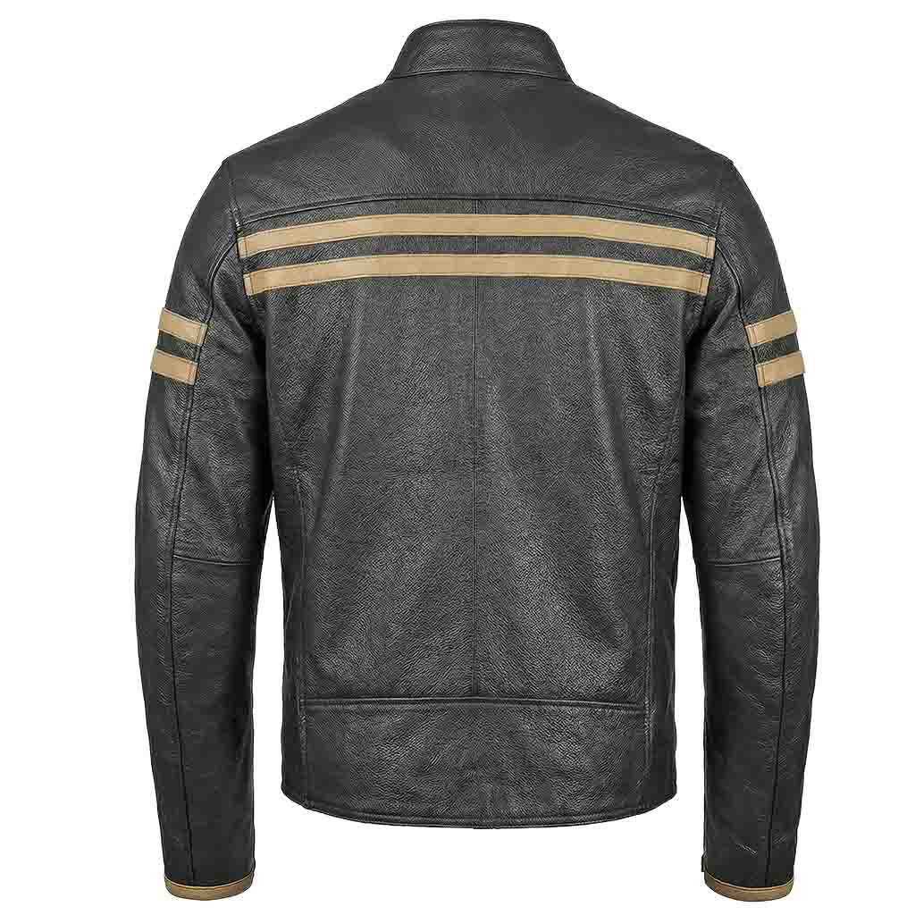 Back Pose of Motorcycle Jacket for Men