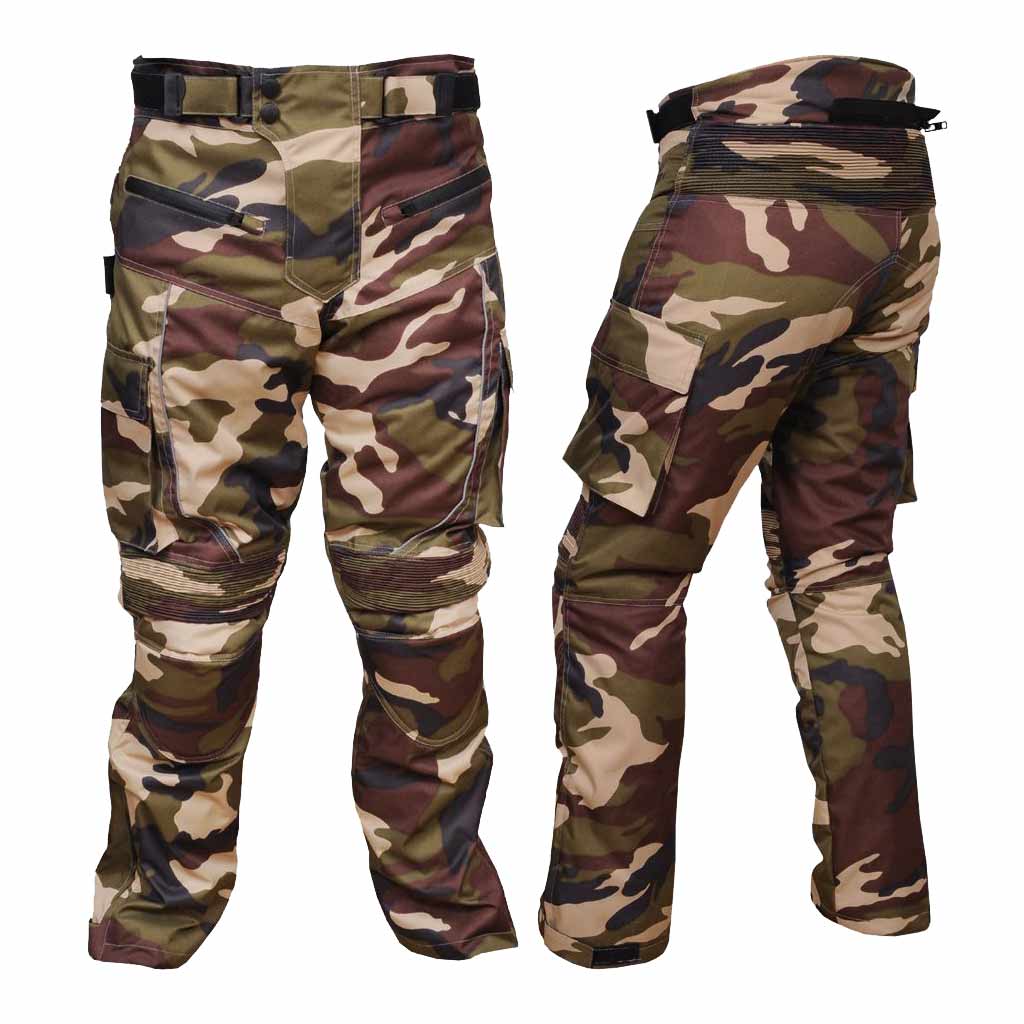 Motorcycle Textile Cordura Waterproof Camouflage Green Pant