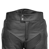 RIDERACT® Men’s Leather Motorcycle Pant xVenture Black