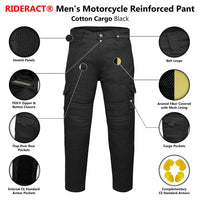 Infographics Cargo Motorcycle Pant Black