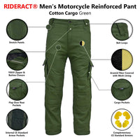 Infographic Men Motorcycle Cotton Cargo Pant