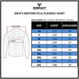 Size Chart Kevlar Flannel Shirt 