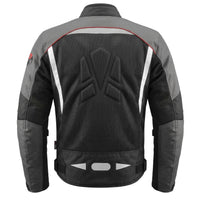 Back view of textile motorcycle jacket