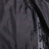 Leather Motorbike Vest Polyester Lining 