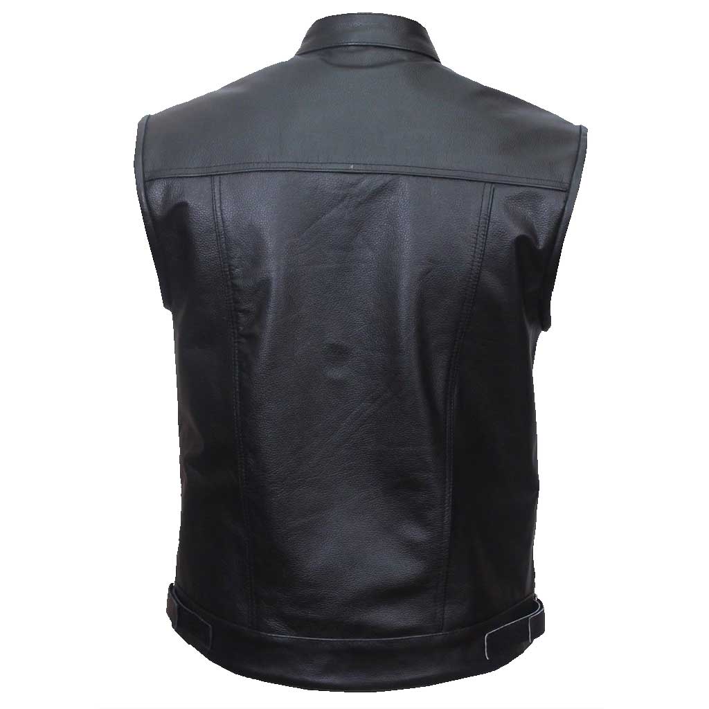 Motorcycle Vest Black Waistcoat