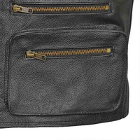 Riding Vest Zipper Deep Belly Pockets