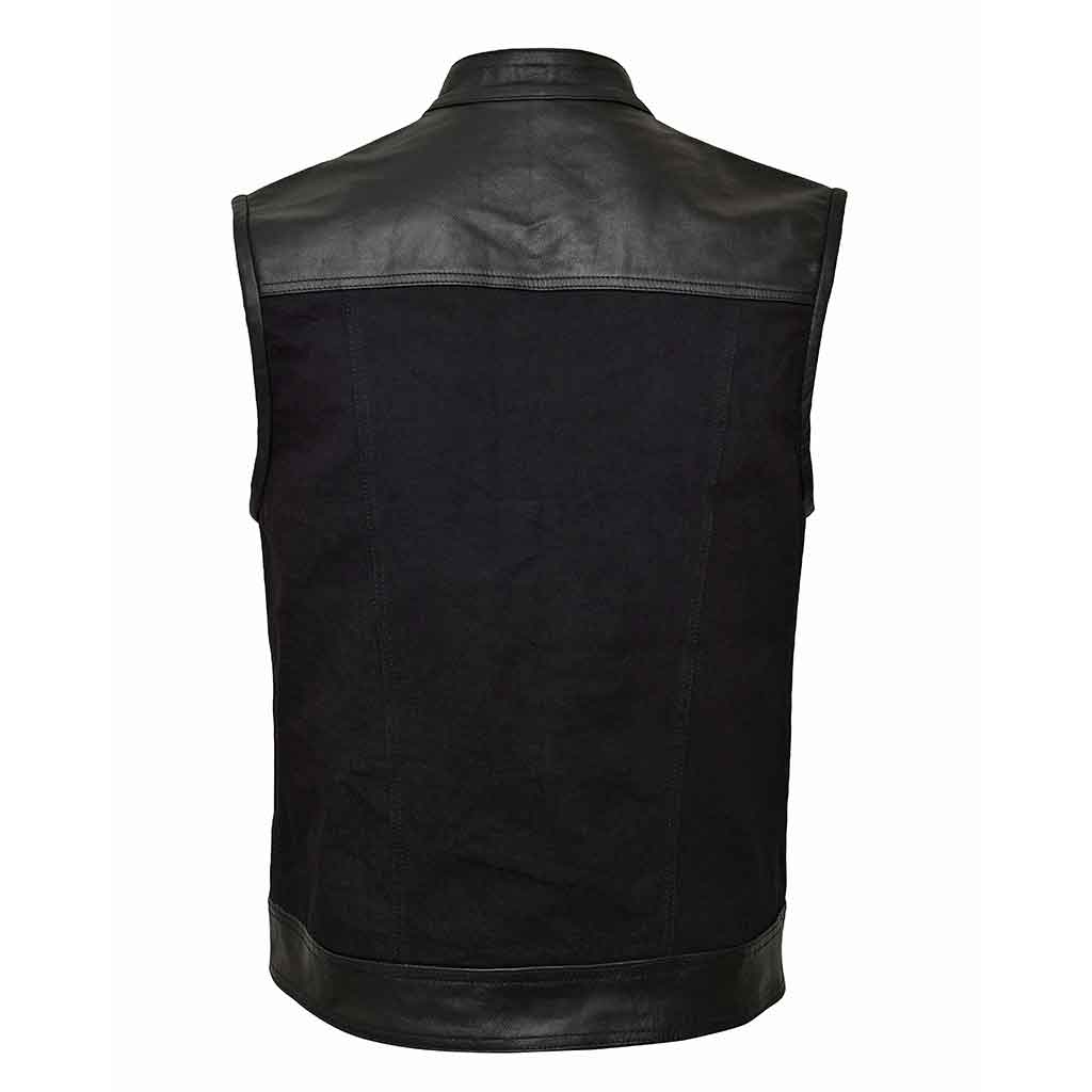 Riding Leather Vest Back Pose