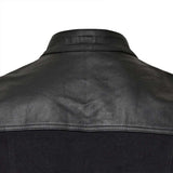 Denim Leather  Vest Back Side 