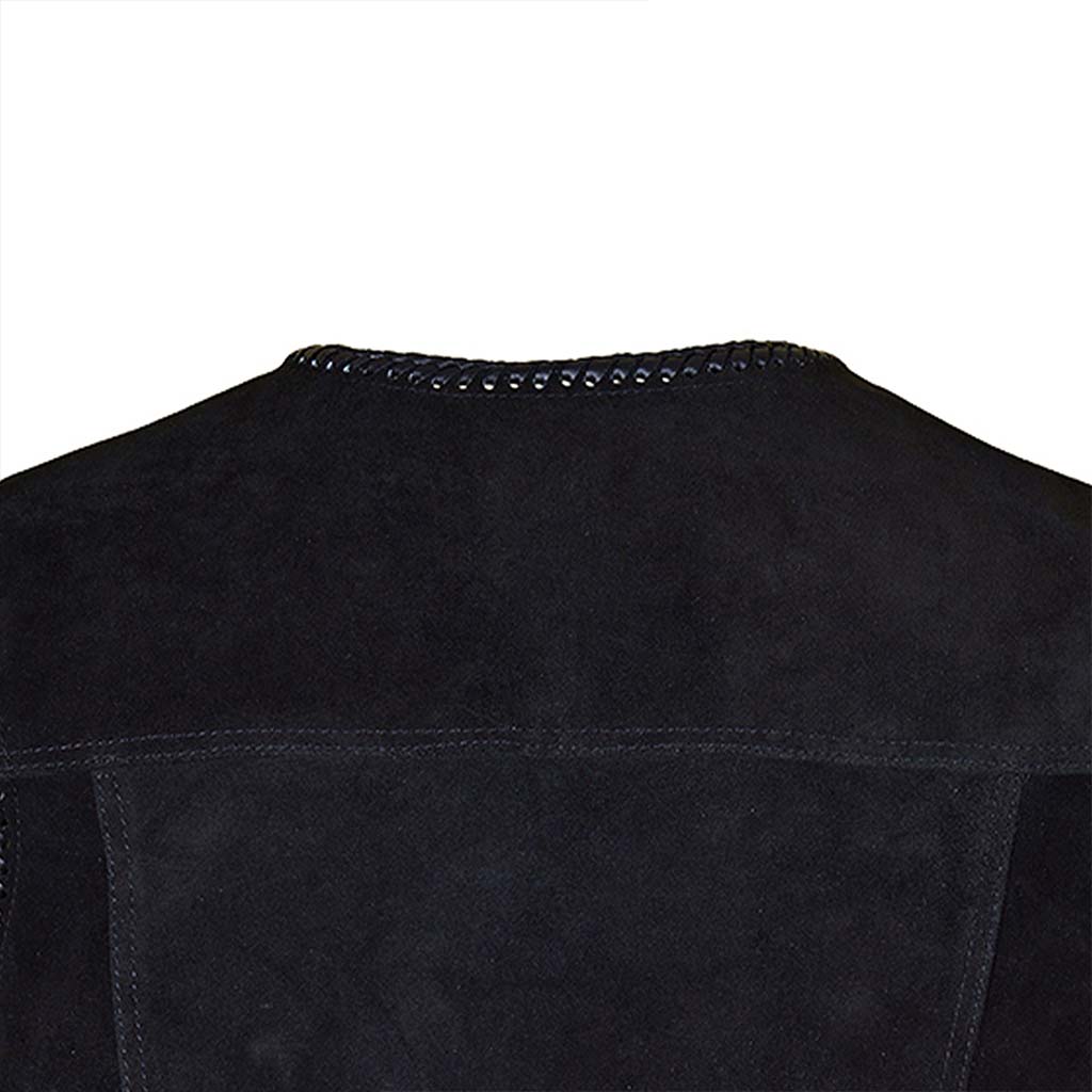Motorcycle Leather Vest Back side 