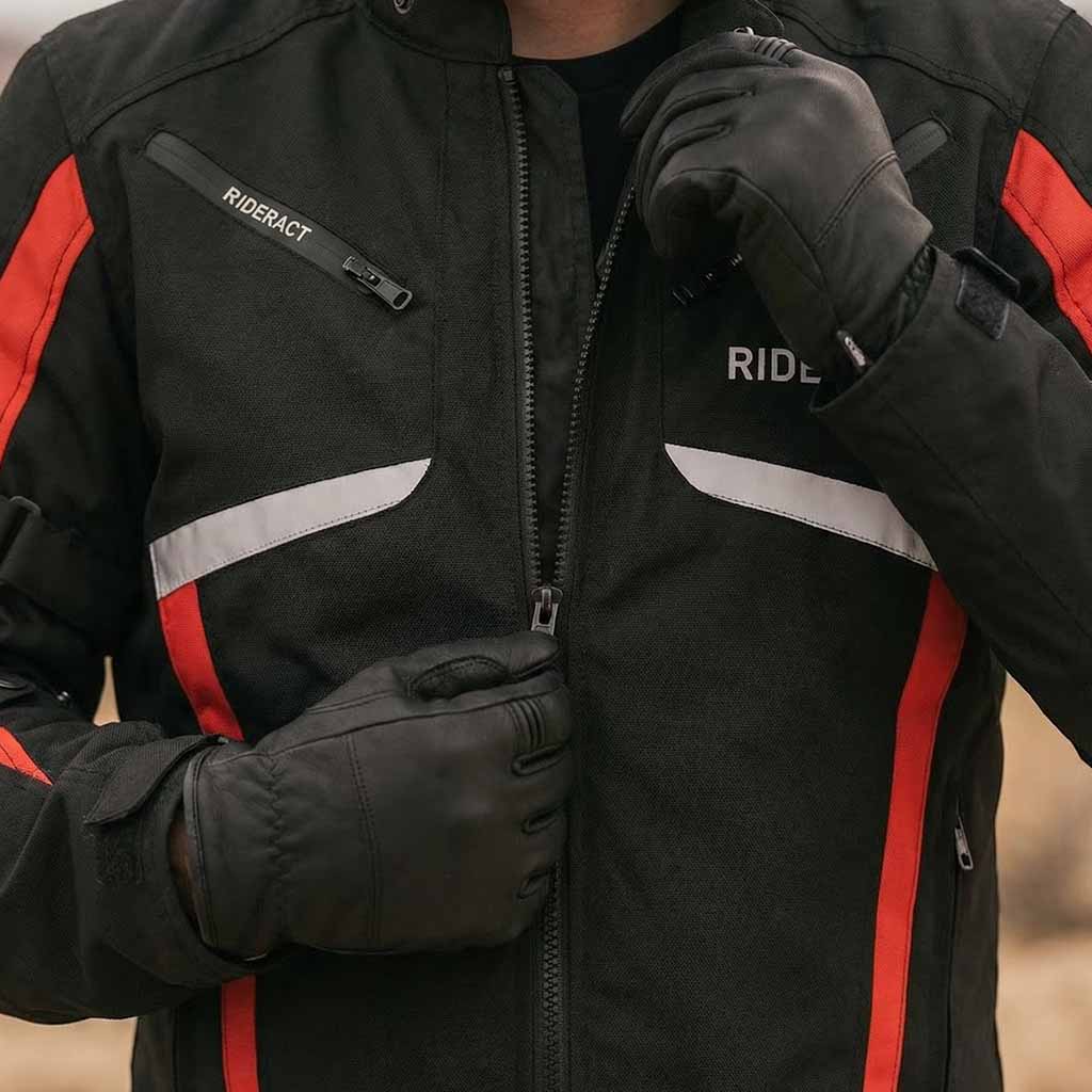 Black motorcycle jacket 