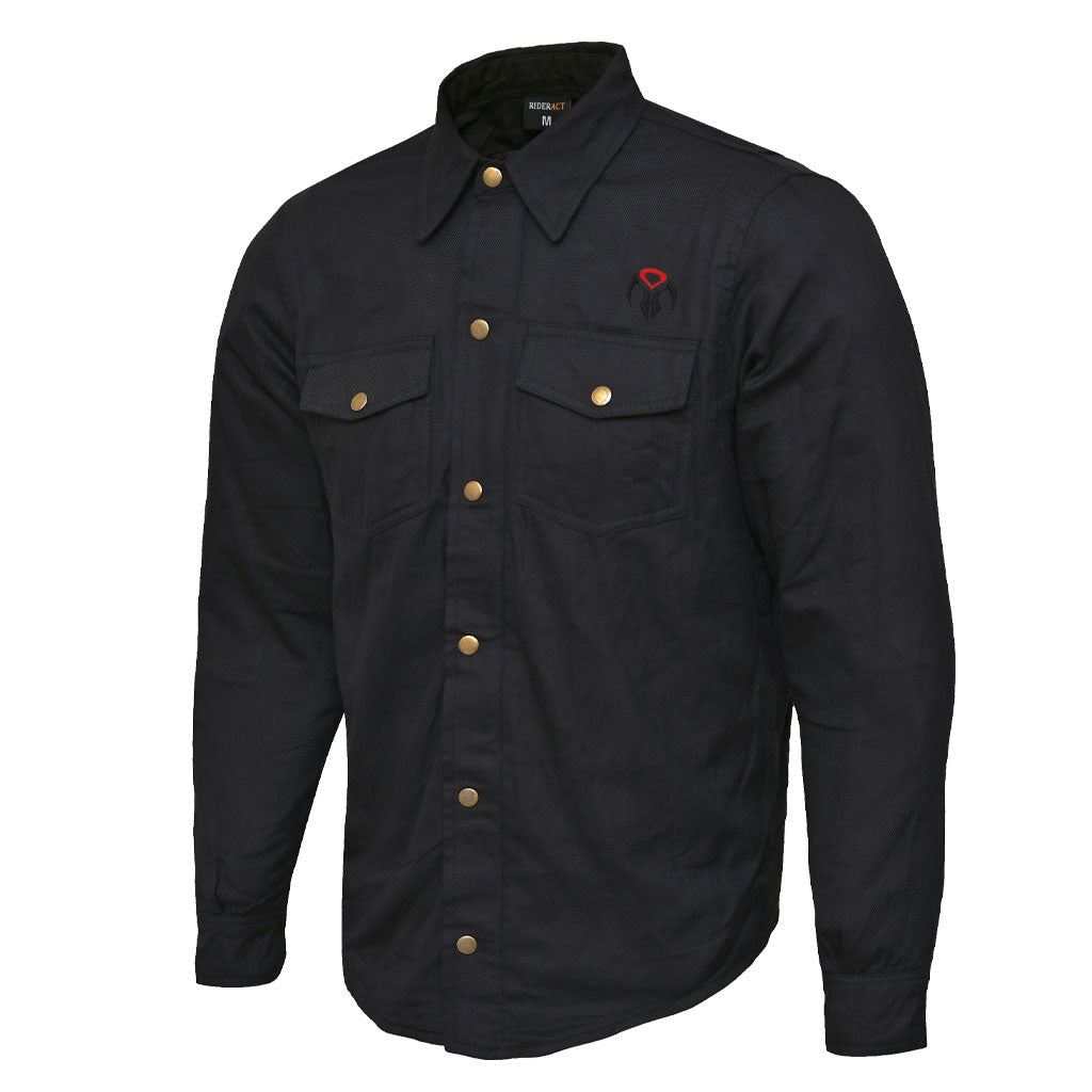 Men Motorcycle Kevlar Shirt Black 