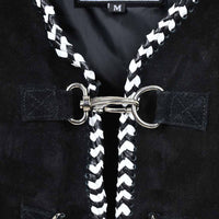 Hand braided leather vest