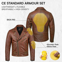 riding motorbike jacket with padding details