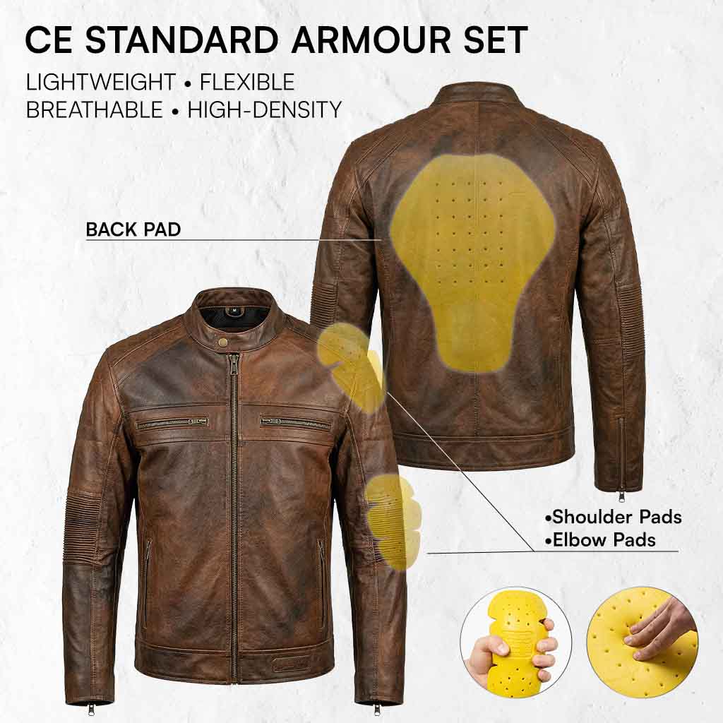 motorcycle jacket with protective padding