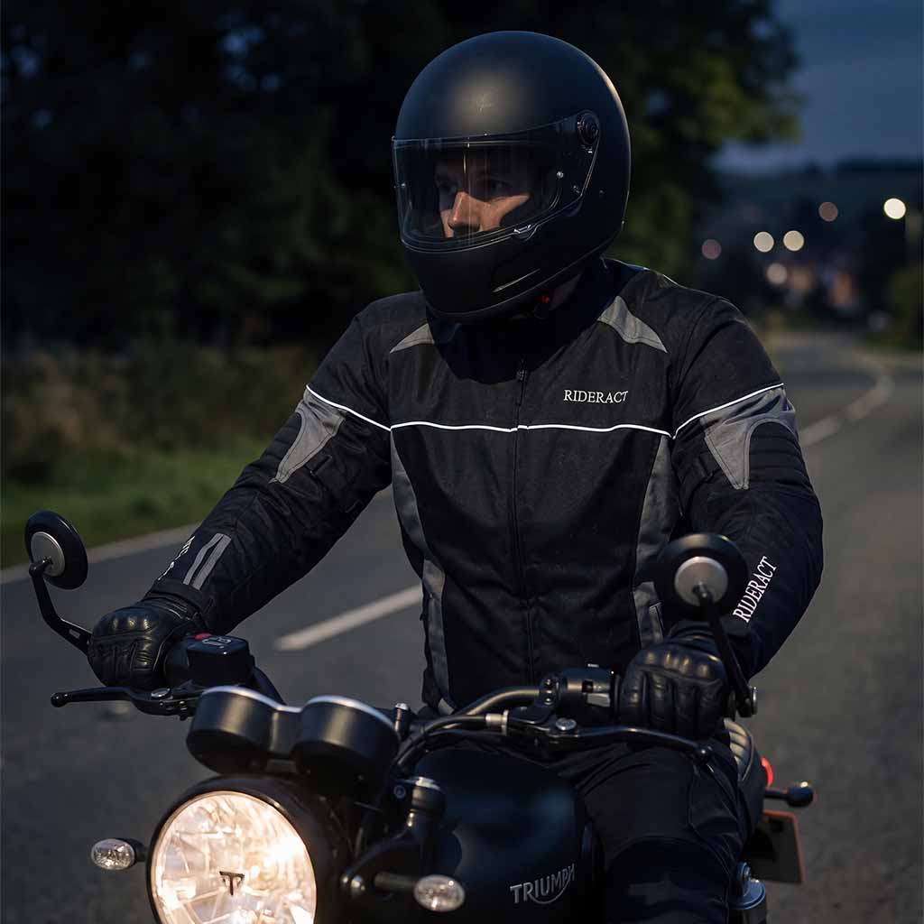 black motorcycle jacket