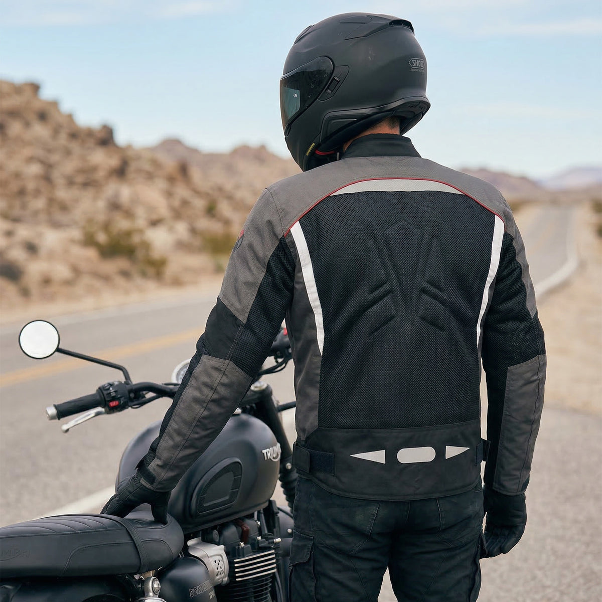 mens motorcycle jacket textile