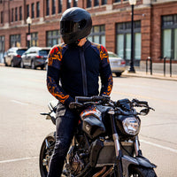lifestyle picture mesh motorbike shirt